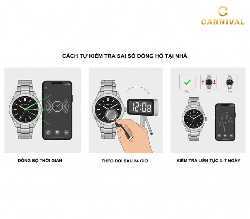 Cách tự kiểm tra sai số đồng hồ tại nhà