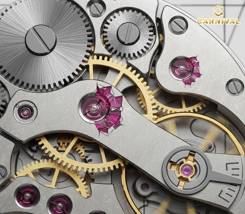 Các chân kính (Jewels) – Có thể bị vỡ dưới tác động lực mạnh