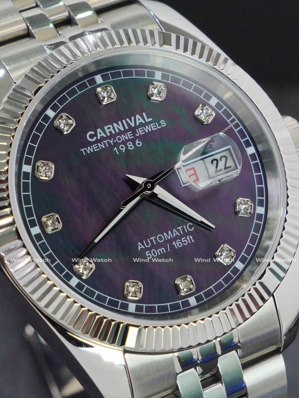 Đồng Hồ Carnival Nam 8131G-VT-DK (Xà Cừ Đen) 14 CARNIVAL 8131G XÀ CỪ
